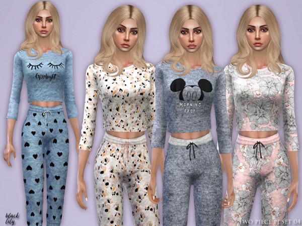  The Sims Resource: Two Piece PJ Set 04 by Black Lily