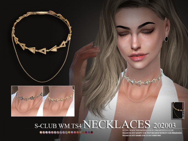  The Sims Resource: Necklace 202003 by S Club