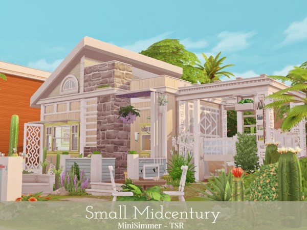  The Sims Resource: Small Midcentury by Mini Simmer