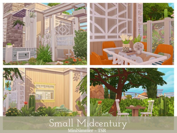  The Sims Resource: Small Midcentury by Mini Simmer