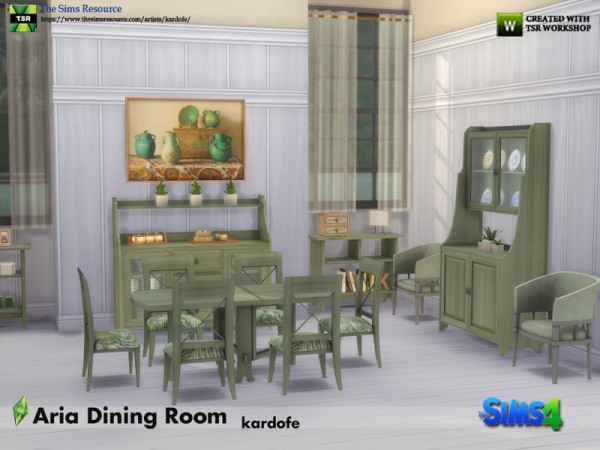 The Sims Resource: Aria Dining Room by kardofe