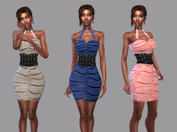  The Sims Resource: Hot Belt Dress by Teenageeaglerunner