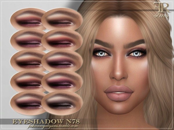  The Sims Resource: Eyeshadow N78 by FashionRoyaltySims