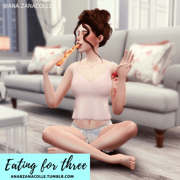  Ana Zanacolle: Eating for three   (Twins) Poses