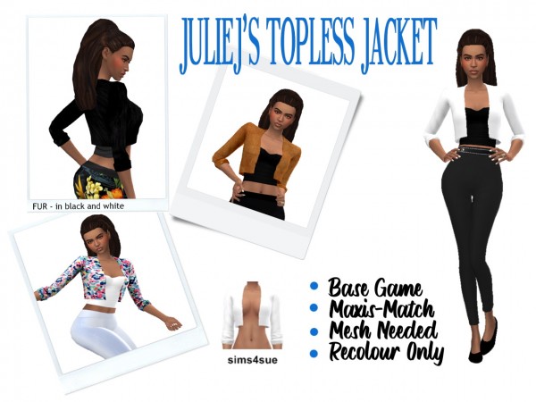  Sims 4 Sue: Juliej~s Top Jacket
