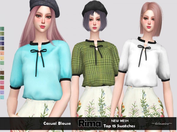  The Sims Resource: Rima Casual Blouse by Helsoseira