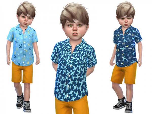 The Sims Resource: Shirt for Toddler Boys 02 by Little Things