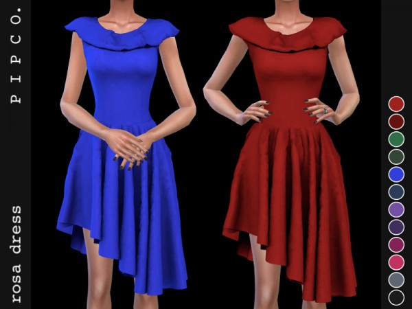  The Sims Resource: Rosa dress by Pipco