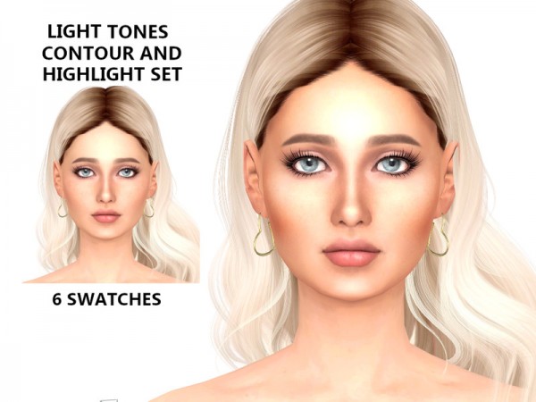  The Sims Resource: Light Contour and Highlight Set by Tigerlilly