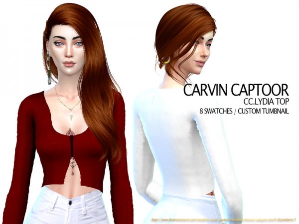  The Sims Resource: Lydia Top by carvin captoor