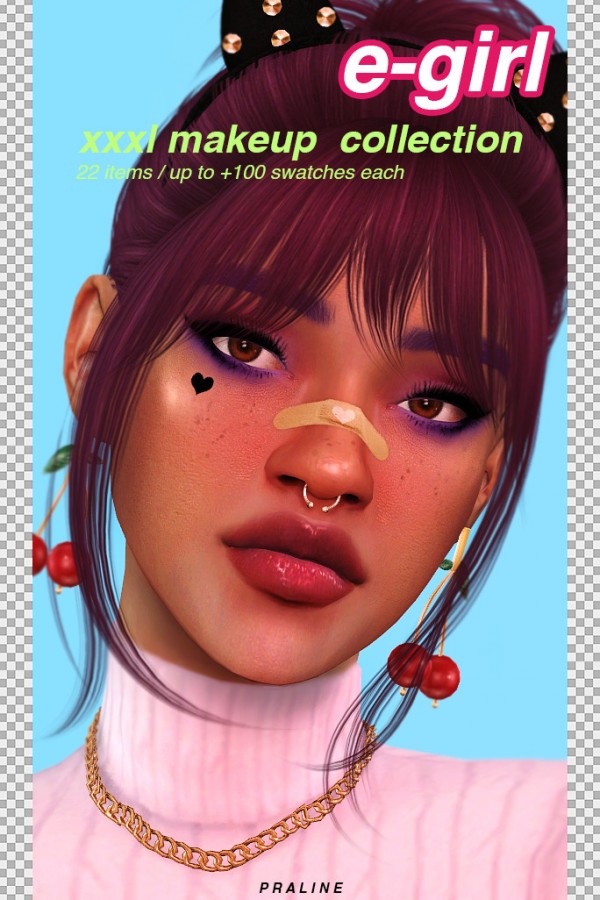 Praline Sims E Girl Makeup Collection Sims 4 Downloads