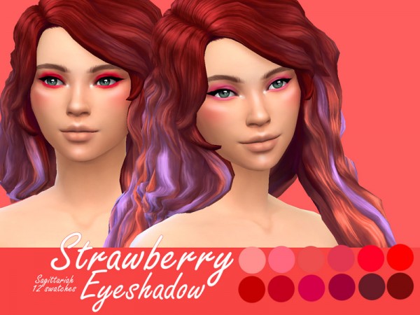  The Sims Resource: Strawberry Eyeshadow by Sagittariah