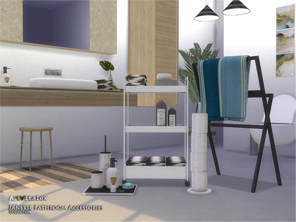 The Sims Resource: Janette Bathroom Accessories by ArtVitalex • Sims 4 ...