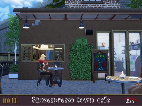  The Sims Resource: Simsespresso small town Cafe by evi