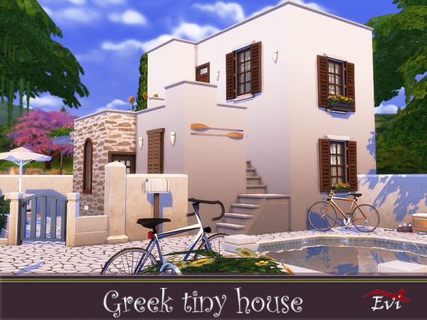  The Sims Resource: Greek tiny house by evi