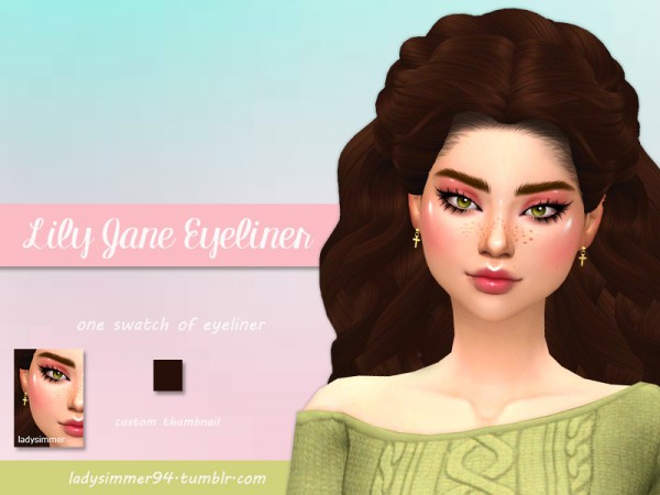  The Sims Resource: Lily Jane Eyeliner by LadySimmer94
