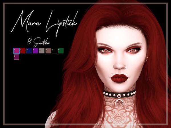 The Sims Resource: Mara Lipstick by Reevaly