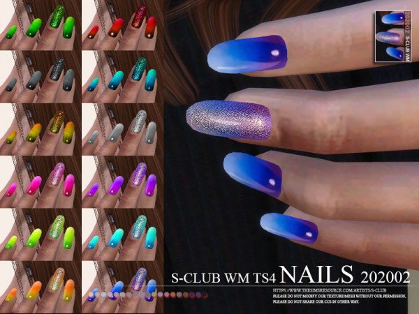  The Sims Resource: WM Nails 202002 by S Club
