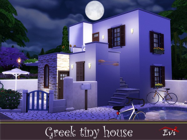  The Sims Resource: Greek tiny house by evi