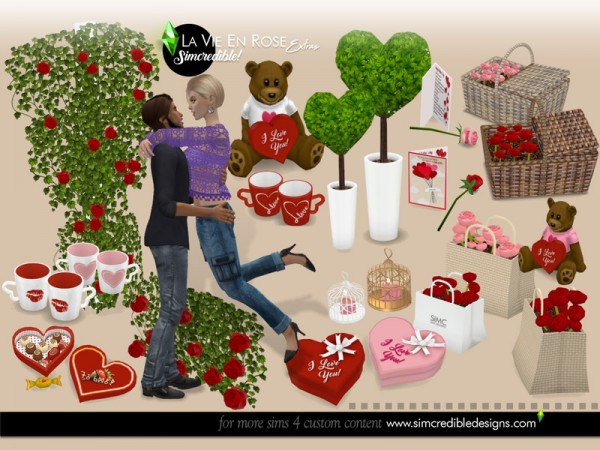  The Sims Resource: La vie en rose extras by SIMcredible!