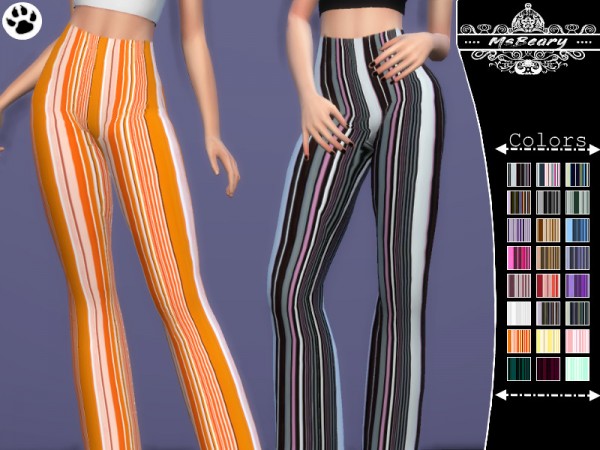  The Sims Resource: Striped Wide Pants by MsBeary