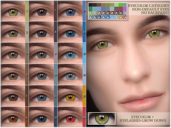  The Sims Resource: Eye colors 08 NON DEFAULT by BAkalia