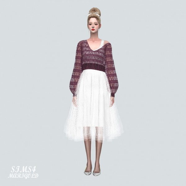  SIMS4 Marigold: SS Ballerina Midi Skirt