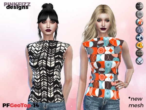  The Sims Resource: Geo Top by Pinkfizzzzz