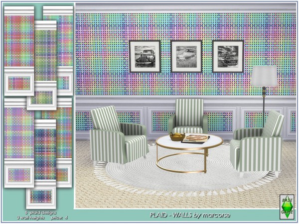  The Sims Resource: Plaid   Walls by marcorse