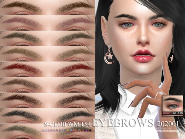  The Sims Resource: Eyebrows 202001 by S Club