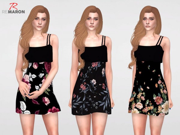  The Sims Resource: Floral Dress for Women 07 by remaron