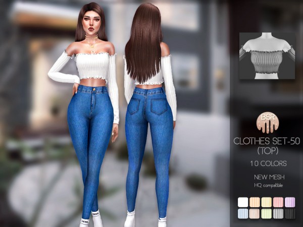  The Sims Resource: Clothes SET 50   Top BD192 by busra tr