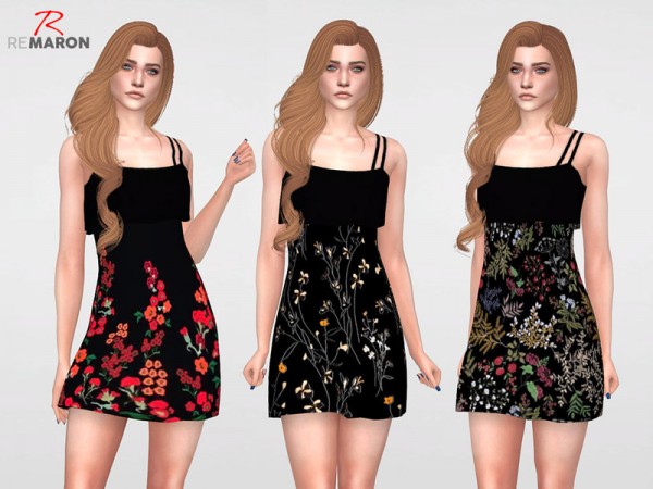  The Sims Resource: Floral Dress for Women 07 by remaron