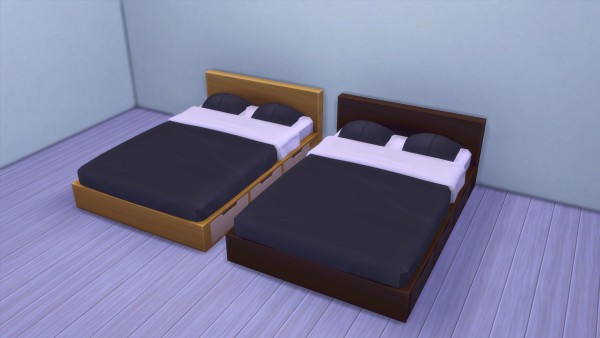  Mod The Sims: Sophisticated Double Bed and Dresser Combo by Splendiferous Sims