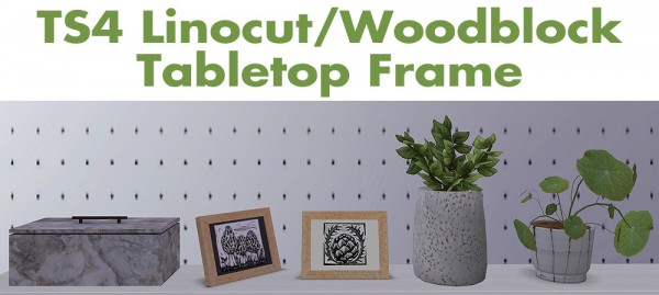  Riekus13: Linocut Woodblock Tabletop frame