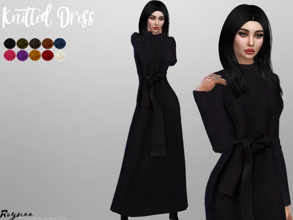  The Sims Resource: Knitted Dress by Roynaa