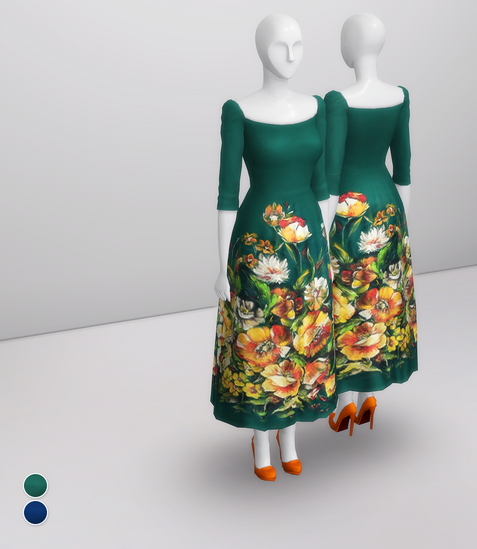  Rusty Nail: Green Floral Dress