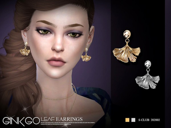  The Sims Resource: Earrings 202002 by S Club