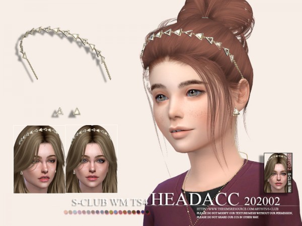  The Sims Resource: WM Headacc 202002 for girls by S Club