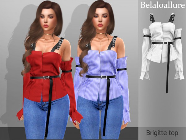  The Sims Resource: Belaloallure Brigitte top by belal1997