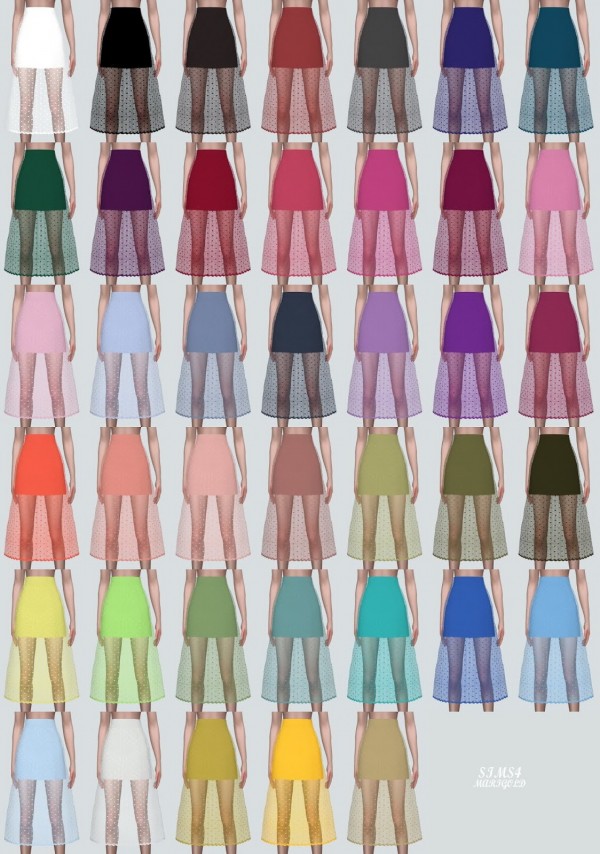  SIMS4 Marigold: AA See through Long Skirt