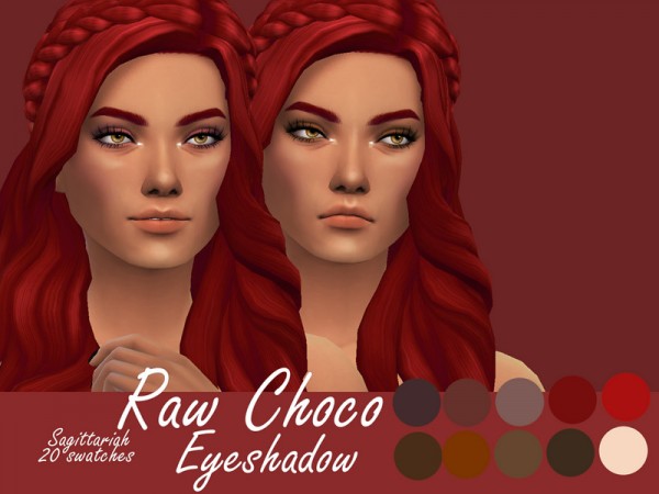  The Sims Resource: Raw Choco Eyeshadow by Sagittariah