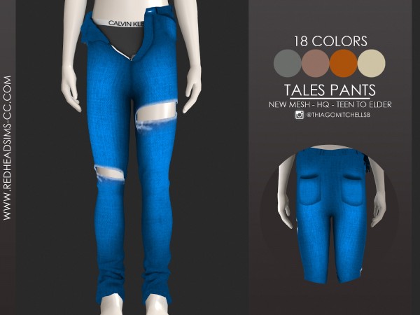  Red Head Sims: Tales pants