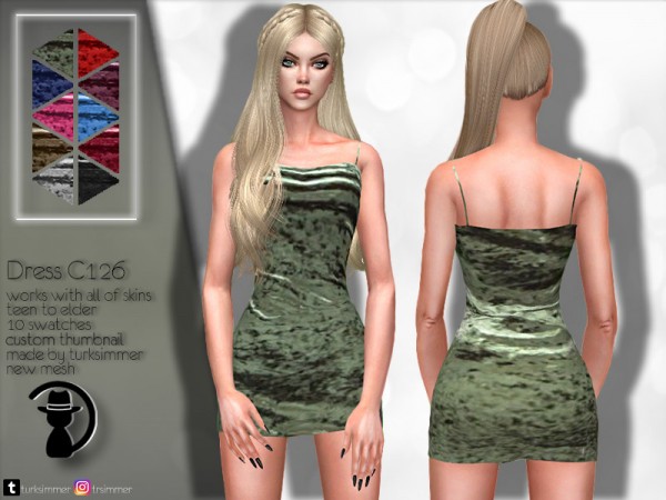  The Sims Resource: Dress C126 by turksimmer