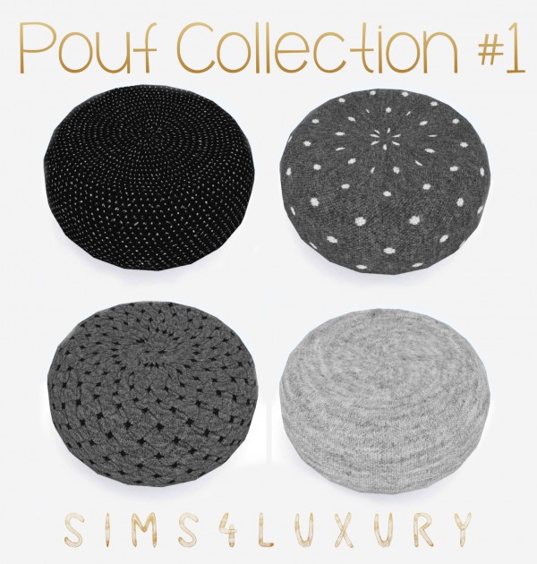  Sims4Luxury: Pouf Collection 1