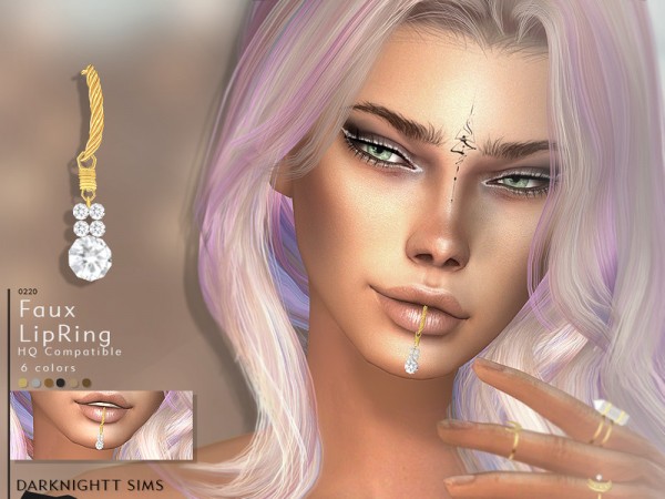  The Sims Resource: Faux LipRing by DarkNighTt