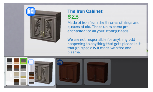  Mod The Sims: Iron Cabinet to match Realm of Magic Iron Counter by Menaceman44