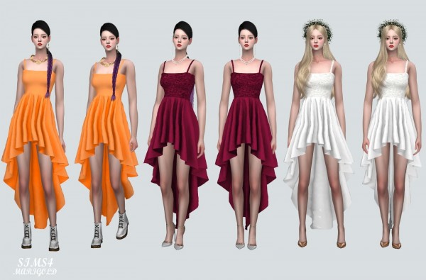  SIMS4 Marigold: BB Wedding Mini Dress