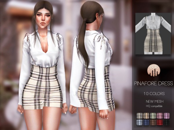  The Sims Resource: Pinafore Dress BD190 by busra tr