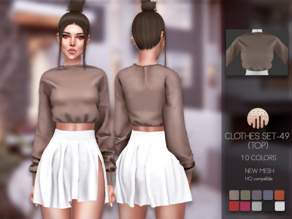  The Sims Resource: Clothes SET 49   Top BD188 by busra tr